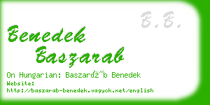 benedek baszarab business card